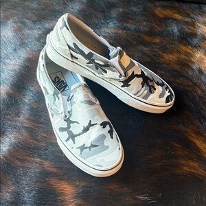 NWOT Gray Camo Vans